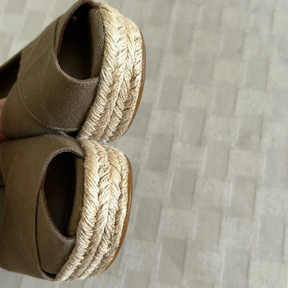 Tory Burch Filipa Cris’s Cross Espadrilles Platform Wedge Pumps
